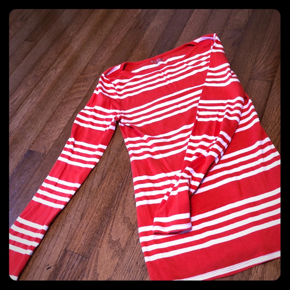 Old Navy boat neck stripped long-sleeved shirt